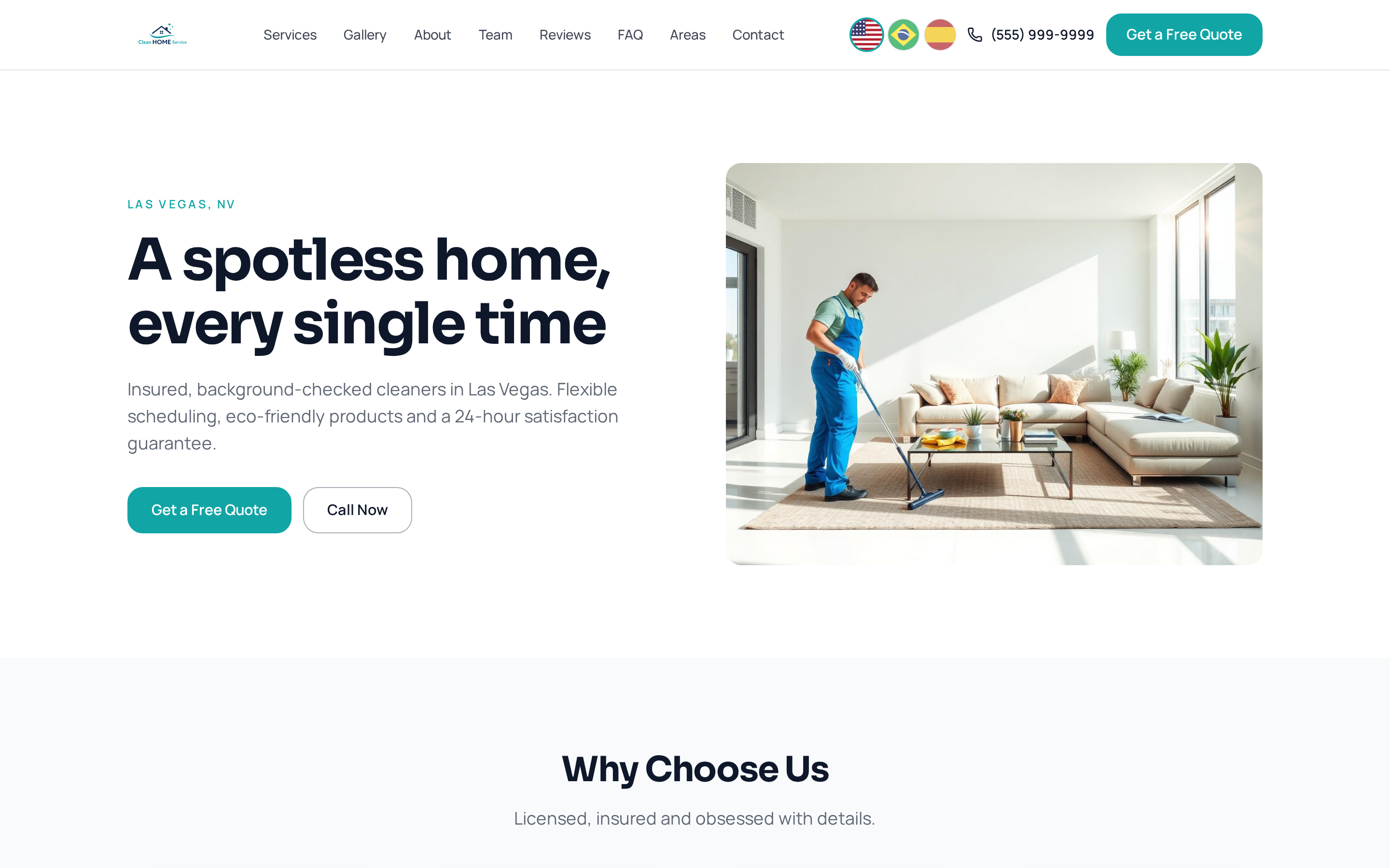 ACG SmartWorks cleaning service website demo